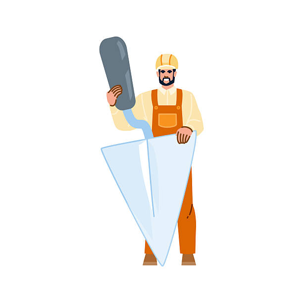 Artisan maçon expérimenté au travail